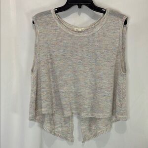 Oversized Sleeveless Knit Top - Multicolor